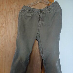 Men's North Face canvas pants, size 34, tan, mint